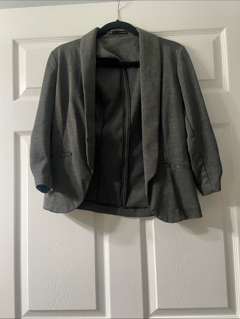 Maurices Charcoal Open-Front Blazer